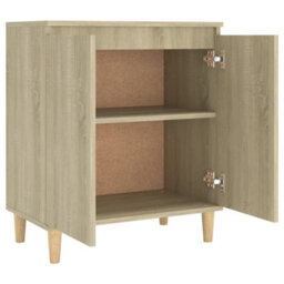 Berkfield Sturdy Sideboard With Solid Wood Legs Sonoma Oak 60X35X70 Cm Engineered Wood - thumbnail 7