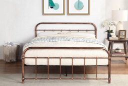 Henley Copper Metal Bed King Size Frame 5Ft