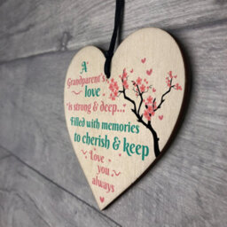 Red Ocean Great Grandparents Love You Grandma Gran Plaque Nan Love Gift Keepsake Heart Thank You Sign - thumbnail 7