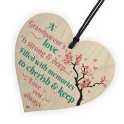 Red Ocean Great Grandparents Love You Grandma Gran Plaque Nan Love Gift Keepsake Heart Thank You Sign - thumbnail 6
