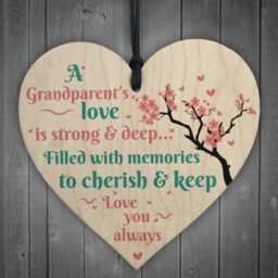 Red Ocean Great Grandparents Love You Grandma Gran Plaque Nan Love Gift Keepsake Heart Thank You Sign - thumbnail 1