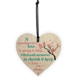 Red Ocean Great Grandparents Love You Grandma Gran Plaque Nan Love Gift Keepsake Heart Thank You Sign - thumbnail 5