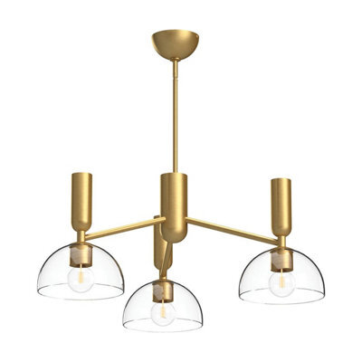 Luminosa Lighting Elstead Alora Mood Jude Multi Arm Pendant Ceiling Light Contemporary Brushed Gold 3X E27 - image 1