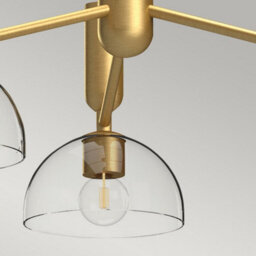 Luminosa Lighting Elstead Alora Mood Jude Multi Arm Pendant Ceiling Light Contemporary Brushed Gold 3X E27 - thumbnail 5