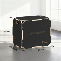 Sportnow Non-Slip Plyo Box, Corner-Free Wooden Jump Box, 41 X 61 X 51 Cm - thumbnail 3