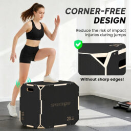 Sportnow Non-Slip Plyo Box, Corner-Free Wooden Jump Box, 41 X 61 X 51 Cm - thumbnail 4