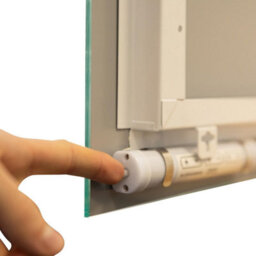 First Choice Lighting Pair Of Battery Operated Rectangular Led Illuminated Bathroom Mirrors - thumbnail 7