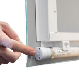 First Choice Lighting Pair Of Battery Operated Rectangular Led Illuminated Bathroom Mirrors - thumbnail 9