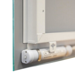 First Choice Lighting Pair Of Battery Operated Rectangular Led Illuminated Bathroom Mirrors - thumbnail 8
