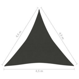 Berkfield Sunshade Sail 160 G/m2 Anthracite 4.5X4.5X4.5 M Hdpe - thumbnail 6