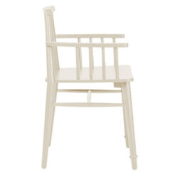 Statement Furniture Queensbury Wooden Dining Armchair With Slatted Back - Cotswold Cream - thumbnail 4
