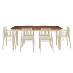 Statement Furniture Queensbury Wooden Dining Armchair With Slatted Back - Cotswold Cream - thumbnail 7