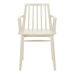 Statement Furniture Queensbury Wooden Dining Armchair With Slatted Back - Cotswold Cream - thumbnail 3