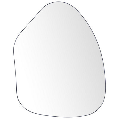 Beliani Wall Mirror Puteaux 70 Cm 92 Cm Metal Black - image 1