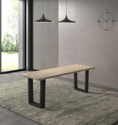 Hallowood Furniture Dudley Dining Bench - 120Cm - thumbnail 1