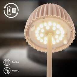 Briloner Beige Dimmable Floor Standing Lamp 124Cm Usb C Rechargeable Battery - thumbnail 7