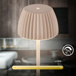 Briloner Beige Dimmable Floor Standing Lamp 124Cm Usb C Rechargeable Battery - thumbnail 5
