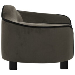 Berkfield Dog Sofa Dark Grey 67X47X36 Cm Plush - thumbnail 5