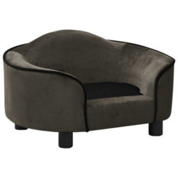 Berkfield Dog Sofa Dark Grey 67X47X36 Cm Plush - thumbnail 4