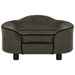 Berkfield Dog Sofa Dark Grey 67X47X36 Cm Plush - thumbnail 3
