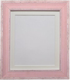 Frames By Post Scandi Distressed Pink Frame With Ivory Mount For Image Size 18 X 12 - thumbnail 1