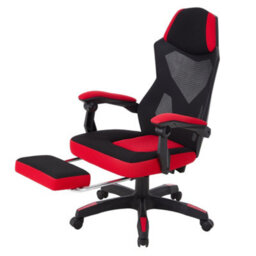 Living And Home High Back Black And Red Gaming Chair With Footrest - thumbnail 2