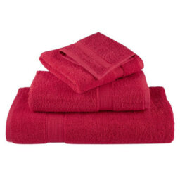 Berkfield Premium Sauna Towels Solund 10 Pcs Red 80X200 Cm 600 Gsm - thumbnail 4