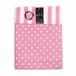 Homescapes Polka Dots Pink Ready Made Eyelet Curtain Pair, 137 X 228 Cm Drop - thumbnail 4