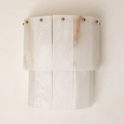 Brass bee Alabaster Wall Light. Solid Brass Wall Sconce. Antique Brass Satin Brass - image 1