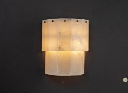 Brass bee Alabaster Wall Light. Solid Brass Wall Sconce. Antique Brass Satin Brass - thumbnail 8