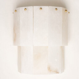 Brass bee Alabaster Wall Light. Solid Brass Wall Sconce. Antique Brass Satin Brass - thumbnail 4