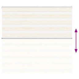 Berkfield Zebra Blind Marble Beige 160X100 Cm Fabric Width 155.9 Cm Polyester - thumbnail 5