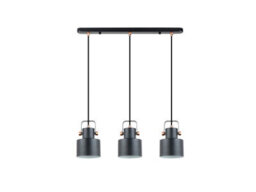 Luminosa Lighting Luminosa Erika Bar Pendant Ceiling Light Black, Copper 3Xe27 - Uk Stock - thumbnail 4