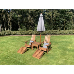 Marlborough Traditional Aidendack Style Set With 2 X Scatter Cushion Grey, 1 X Parasol Grey & 1 X Parasol Base - thumbnail 3
