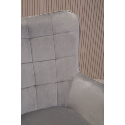 Orsina High Back Grey Velvet Armchair With Gold Legs, Versatile And Durable Armchair, Easy To Maintain Bucket Chair - thumbnail 7