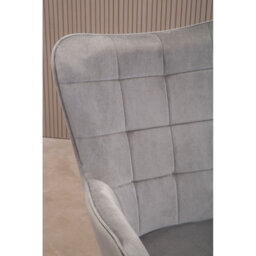 Orsina High Back Grey Velvet Armchair With Gold Legs, Versatile And Durable Armchair, Easy To Maintain Bucket Chair - thumbnail 6