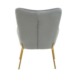 Orsina High Back Grey Velvet Armchair With Gold Legs, Versatile And Durable Armchair, Easy To Maintain Bucket Chair - thumbnail 4