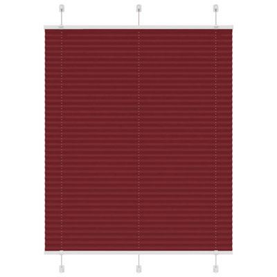 Berkfield Pleated Blind Bordeaux Red 105X150 Cm Fabric Width 104.4 Cm Polyester - image 1