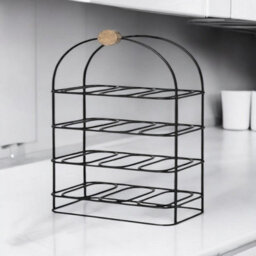 Minster 64Cm - 12 Bottle Wine Rack - Cast Iron - L63 X W33 X H18 Cm - Black - thumbnail 4