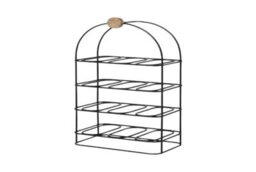 Minster 64Cm - 12 Bottle Wine Rack - Cast Iron - L63 X W33 X H18 Cm - Black