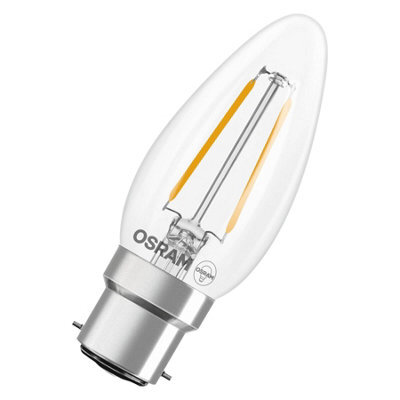 Osram Led Lamp Star Light Bulb Candle Shape B25 Filament B22D Clear 6 Pack - image 1