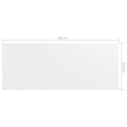 Berkfield Balcony Screen White 120X300 Cm Oxford Fabric - thumbnail 5