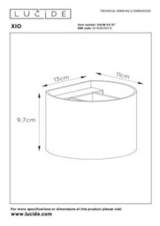 Lucide Xio Modern Up Down Wall Light - Led Dim. - G9 - 1X3,5W 2700K - Rust Brown - thumbnail 7