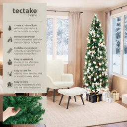 Tectake Christmas Tree Comet - Artificial Christmas Tree In Green With Lifelike Look - 200 Cm - Green - thumbnail 2