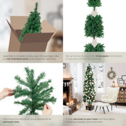 Tectake Christmas Tree Comet - Artificial Christmas Tree In Green With Lifelike Look - 200 Cm - Green - thumbnail 4