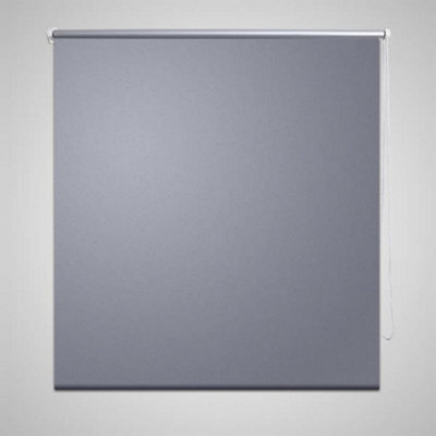 Berkfield Roller Blind Blackout 120 X 175 Cm Grey - image 1