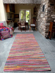 Second Nature Online Rainbow Rug Outdoor And Indoor Multicolour Flat Weave Style 60 Cm X 200 Cm - thumbnail 8