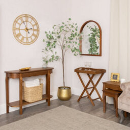 Melody Maison Dark Wood Set Of 2 Nest Of Tables - Ashwell Range - thumbnail 7