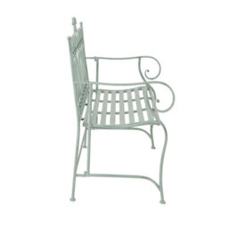 Charles Bentley Heritage Green Decorative Rustic Metal Garden Bench - thumbnail 6
