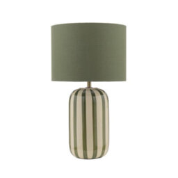 Pagazzi Lighting Pagazzi Zella Green Striped Table Lamp - thumbnail 4